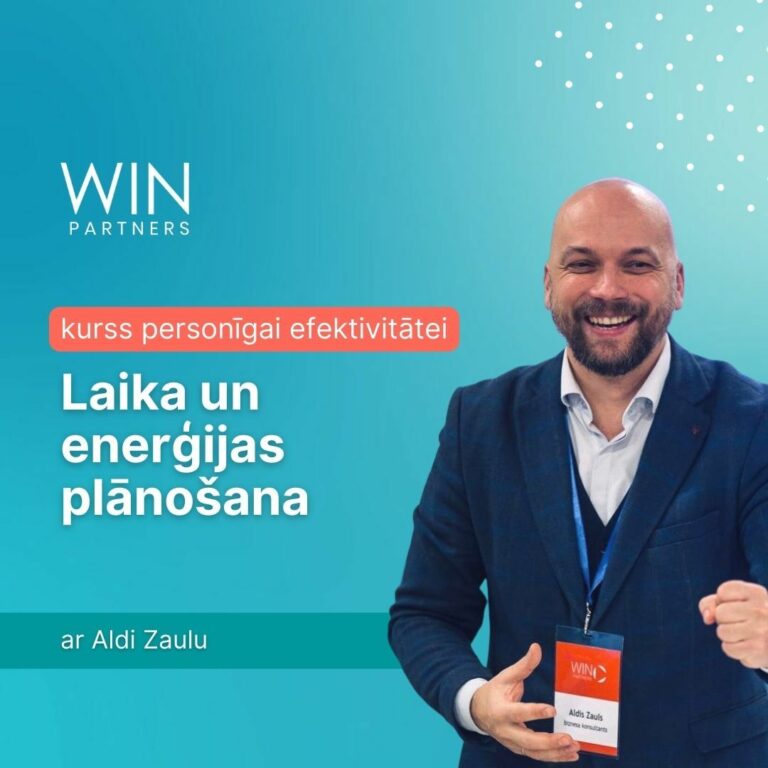 WIN partners Aldis Zauls Laika plānošana